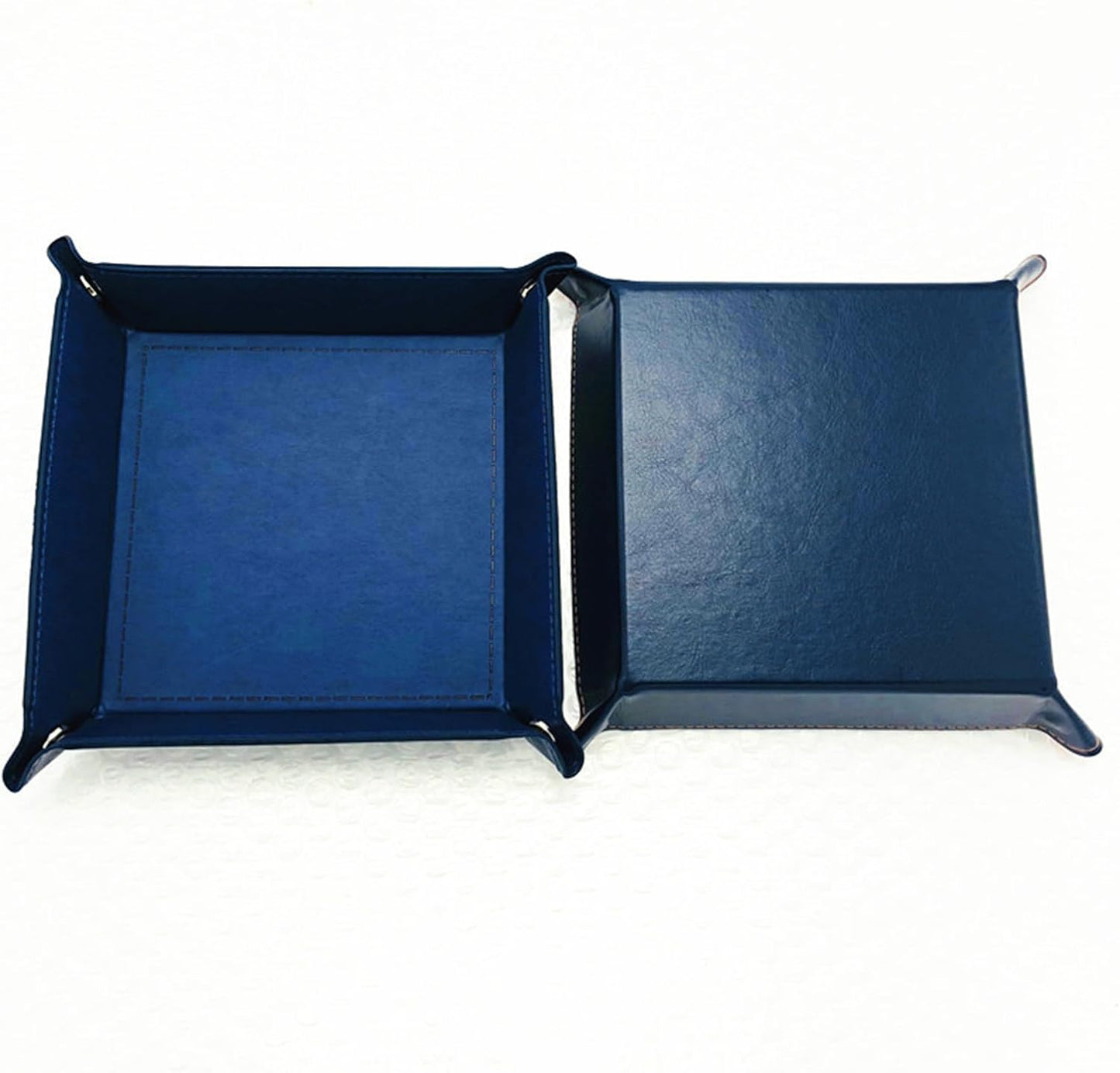 siduater Valet Tray Desktop Storage Organizer – Vegan Leather Catchall Tray Bedside Vanity Tray Nightstand Caddy Holder for Remote Controller, Watch, Keys, Phone, Wallet, Coin, Jewelry, Navy