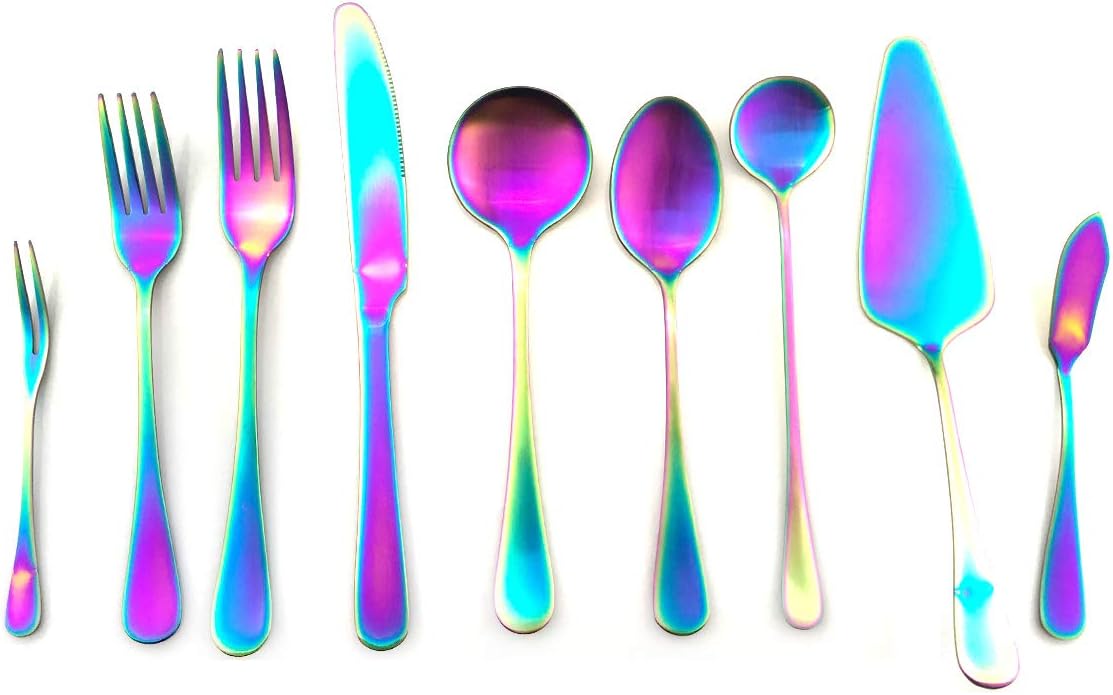 Gugrida Luxury 18/10 Stainless Steel Flatware Set Matte Black Silverware Set