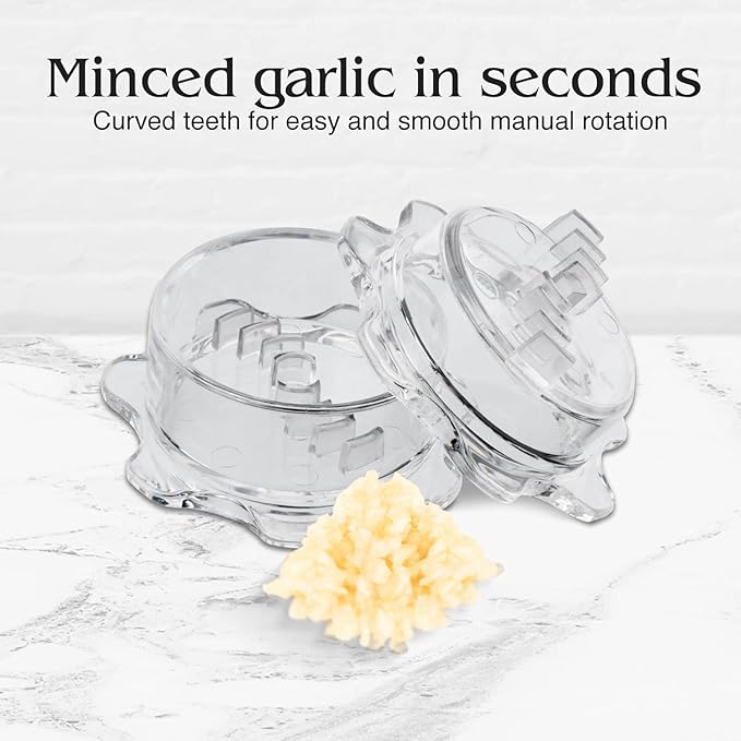 Angel’s Peel Lounge Grlic Mincer Manual Garlic for Quick Meal Preparation - Kitchen Tools for Mincing Grlic, Ginger, Herbs, Nuts (Clear Color)