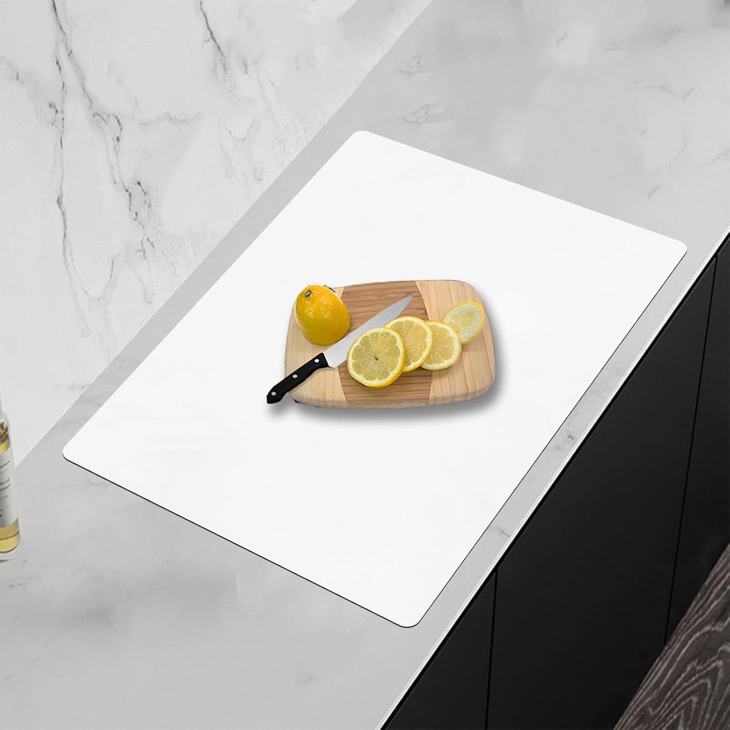 Silicone Mats for Kitchen Counter, 23.6'' x 15.7''(60cmx40cm) Non-Slip Countertop Protector Mat, Waterproof Kitchen Counter Mat, Heat Resistant Baking Mat, Shipped Rolled Up (Semitransparent)