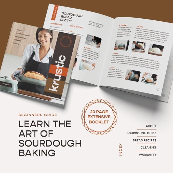 Enameled Cast Iron Dutch Oven for Professional Sourdough Bread Baking | 5.5 Quart Loaf Size Oval Cookware Pot with Lid | Triple-Layer Enamel Coating Pan with Non Stick Silicone Mat | White