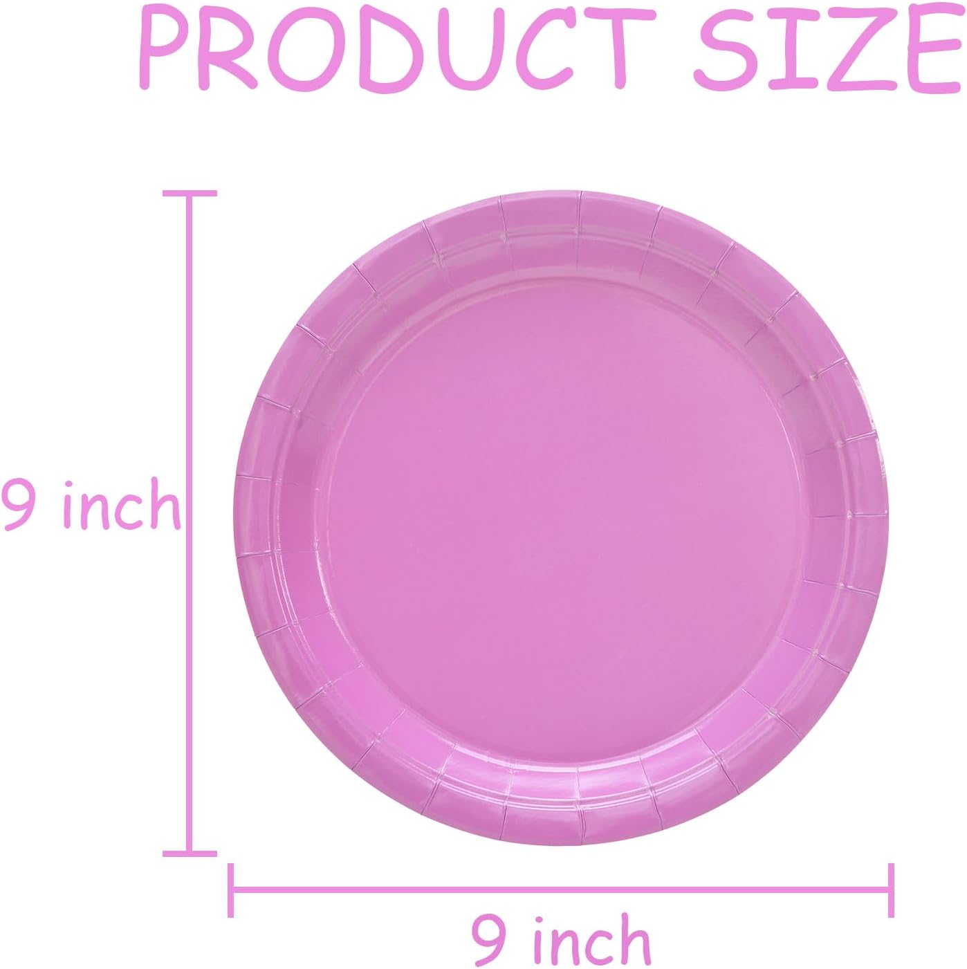 48 Pcs Purple Party Paper Plates, 9 Inch Cute Light Purple Disposable Birthday Lavender Dessert Baby Bridal Shower Cake Paper Plates for Party Bridal Baby Girl Shower Wedding Supplies