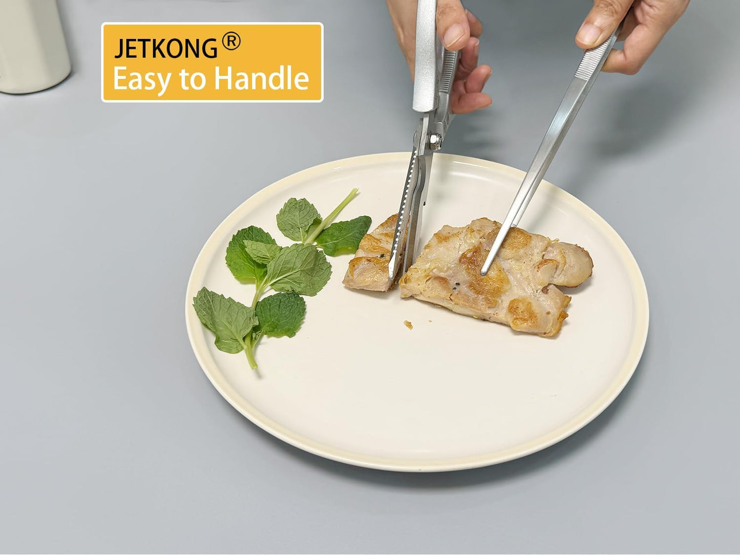 JETKONG 7 Inch Small Cooking Tweezers Mini Kitchen Food Tweezers Small Kitchen Tweezer Tongs