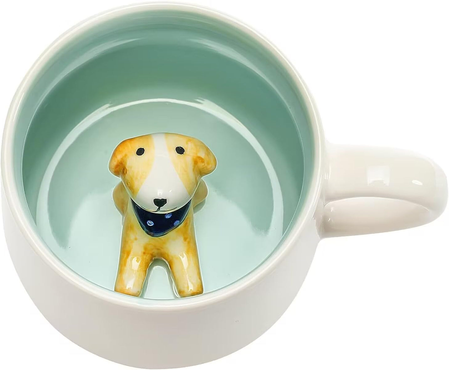 Cute Dog in Mug, Graduation Valentines Mothers Fathers Day Easter Christmas Gifts for Women Mum Her Wife Grandma Girl Boy Kid Teacher Friend,Birthday Present, 3D Animal Tea Cup Coffee Mugs