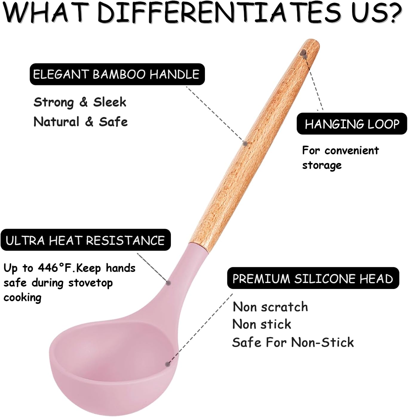 MIBOTE Silicone Cooking Kitchen Utensils Set with Holder, Wooden Handles BPA Free Silicone Turner Tongs Spatula Spoon Kitchen Gadgets Utensil Set for Nonstick Cookware (Pinky)