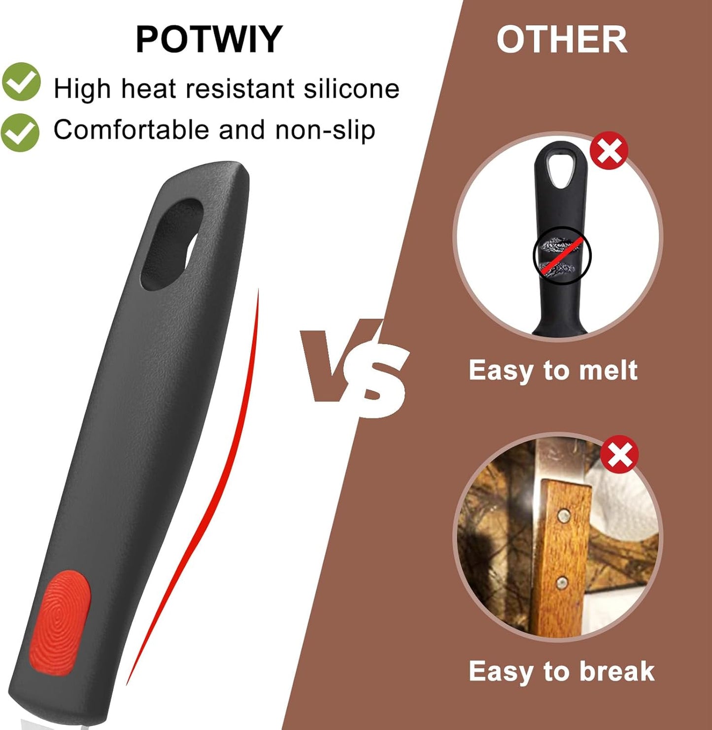 Stainless Steel Spatula Set, 2 Pack Small Metal Spatulas for Kitchen Use, Solid and Slotted Turner with Silicone Handle, Spatula for Cast Iron Skillet Cooking, Cookie and Brownie Serving