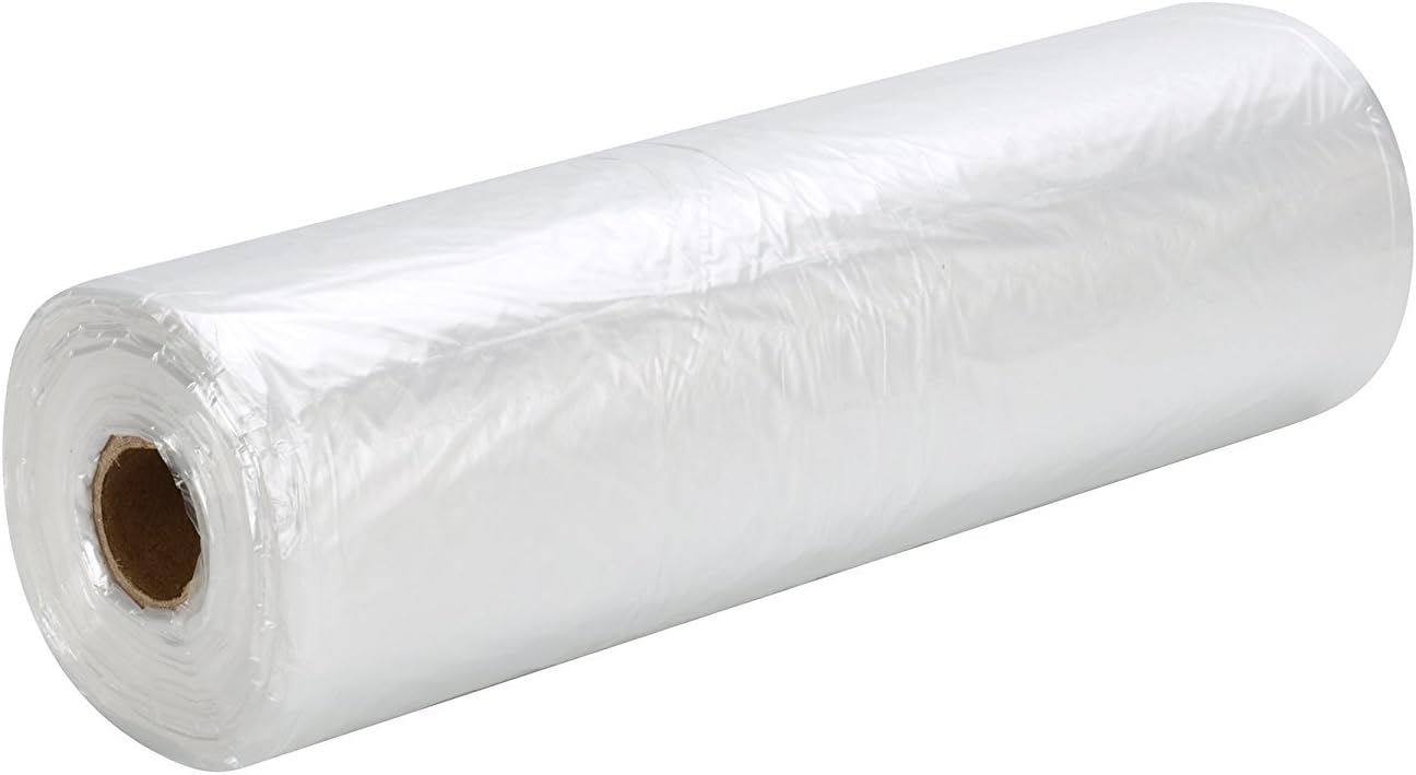 RBHK 12x20 Plastic Produce Bag on a Roll Clear Food Storage Bags, One Roll 350 Bags (8 Rolls)
