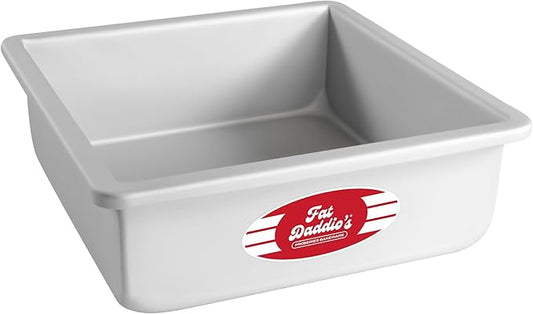 Fat Daddio's PSQ-883 Anodized Aluminum Square Cake Pan, 8 x 3 inch