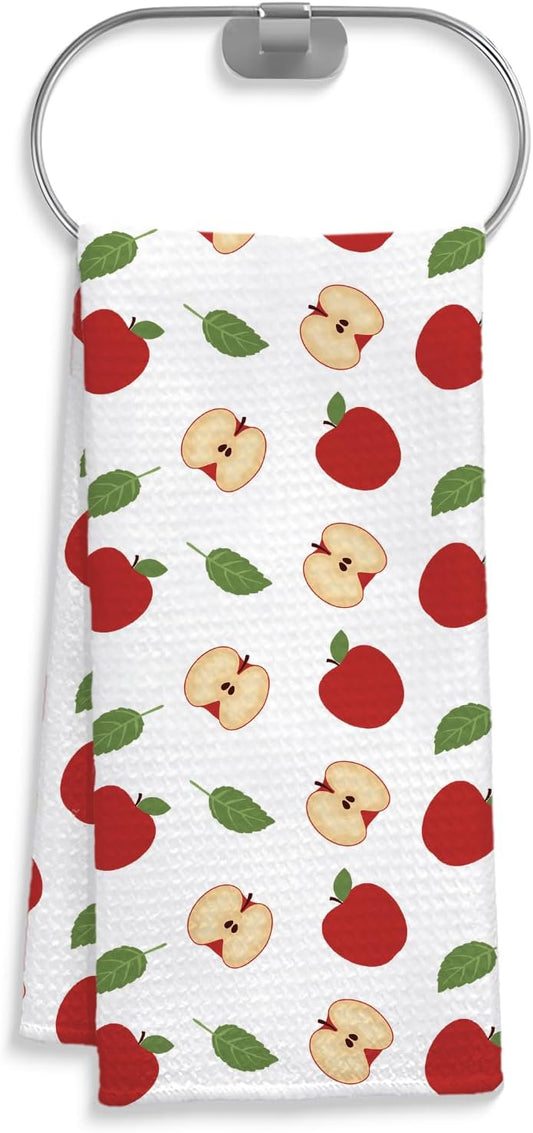 Apple Decor Kitchen Towel, Apple Hand Towel Dish Towel for Kitchen Bathroom Decor, Fruit Lover Gifts, 16x24 Inches
