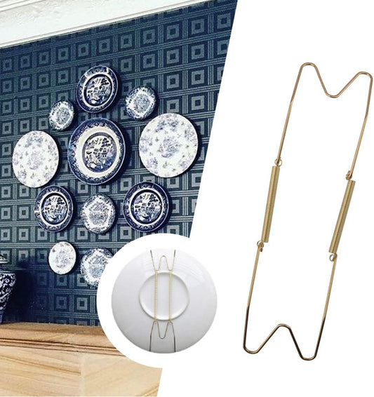 8 10 12 14 16Inch Plate Hangers for Walls Plate Dish Hangers Stainless Steel Decorative Invisible Plate Hangers Holder, Wall Hooks Home Decor (size:10in)