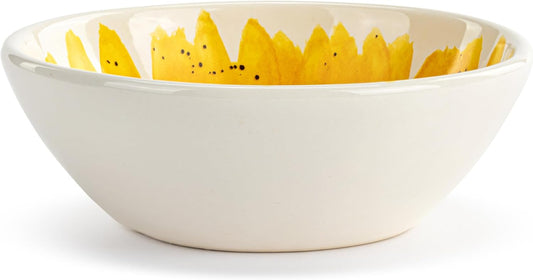 DEMDACO Mini Snack Candy Serveware Bowl From Design Serving Collection 2 x 5 Inch Ceramic Stoneware Sunflower