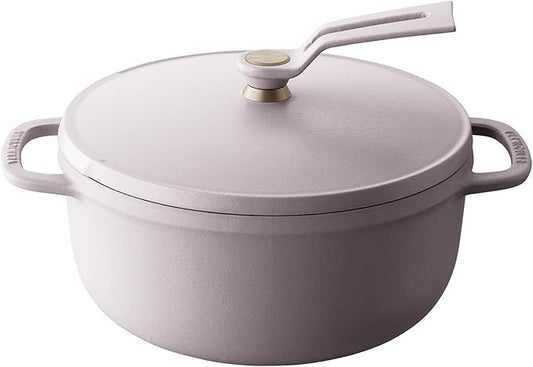 Vermicular Oven Pot 2.0 | Lightweight Enameled Cast Iron Pot | 18cm (2 Qt) | Non-Toxic | Induction-compatible | Dutch Oven | Made in Japan | Matte Himalayan Pink