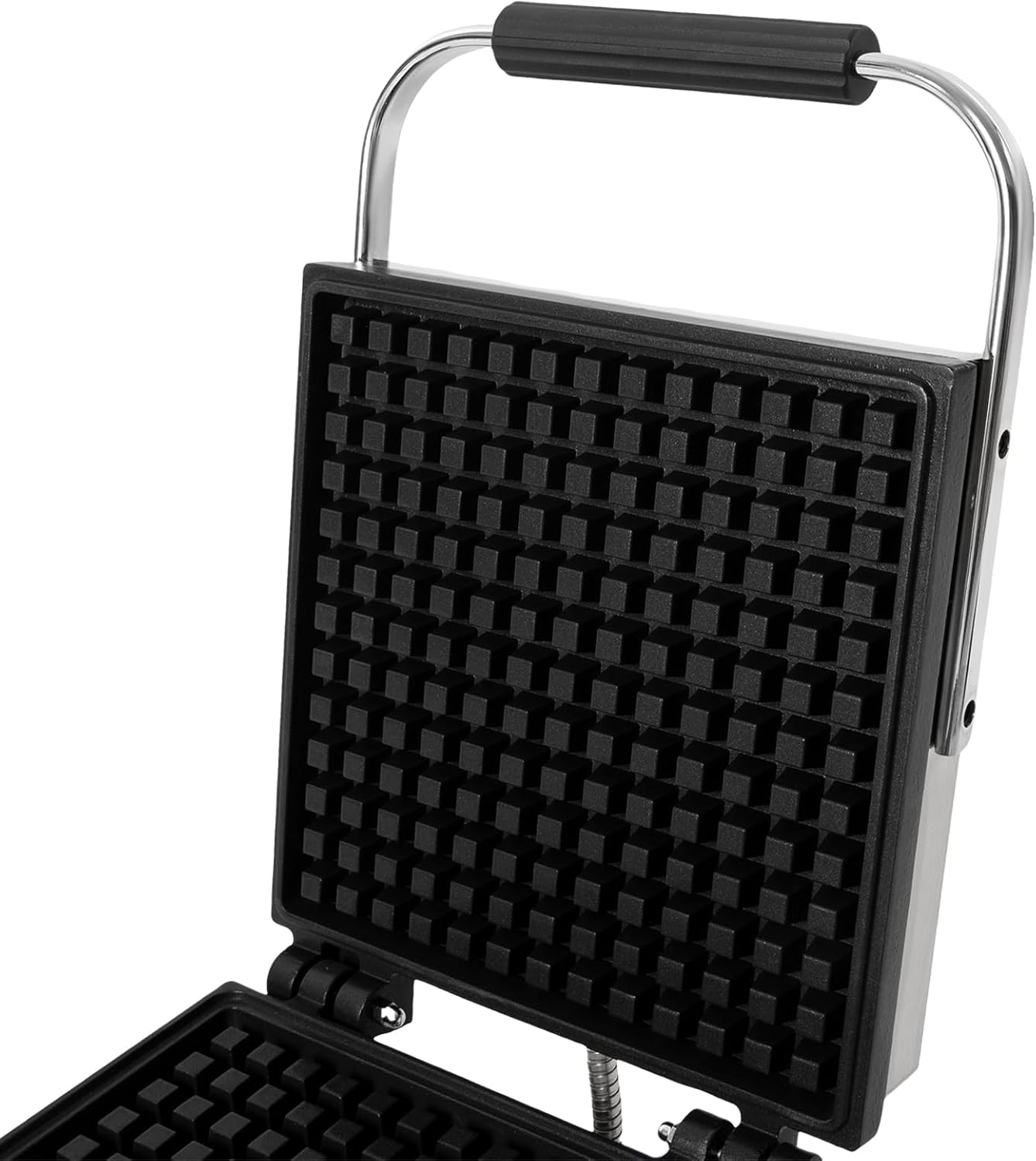 2200W Commercial Waffle Maker, Electric Square Waffle Maker Non-Stick Stainless Steel Belgian Waffle Iron w/Time & Temper Adjustable|Oil Spill Chute, Large Waffle Machine for Restaurant Party Food