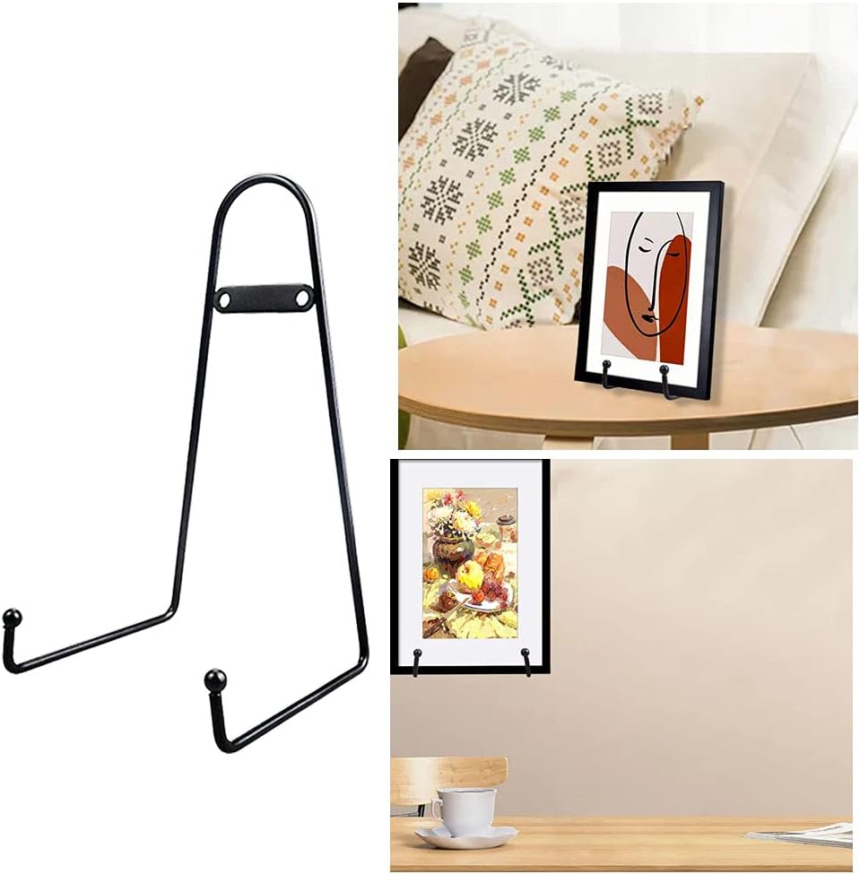 YY YEARCHY Plate Stand Holder for Wall Hanging Display Rack Art Hanger Metal Easel Photo Holder Books Bowls Platters