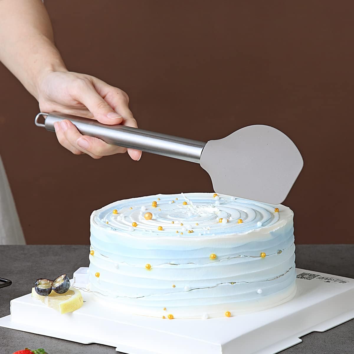 Berglander Spatulas Non-stick Silicone Flexible Scrapers Baking Mixing Tool, Baking Tools, Heat Resistant, Dishwasher Safe, Easy to Clean