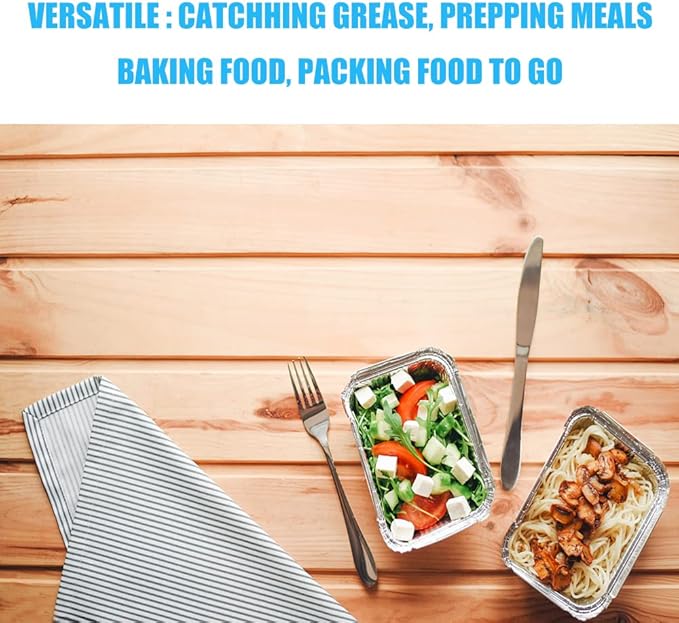 25 Pack Foil Drip Pan Liners for Char Griller 8128 8036 8536 Flat Iron Griddle Gas Grills, Compatible with CharGriller Flatiron Griddle Grease Cup Liners, Aluminum Pans Disposable 7" x 4.2"