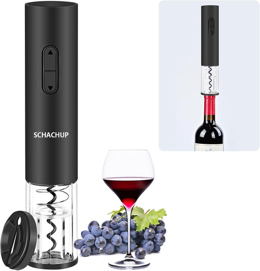 Electric Wine Opener, Automatic Corkscrew with Foil Cutter, Cool Home Kitchen Gadget, Wine Accessory for Wine Lovers, House Warming Gift, Party Bar