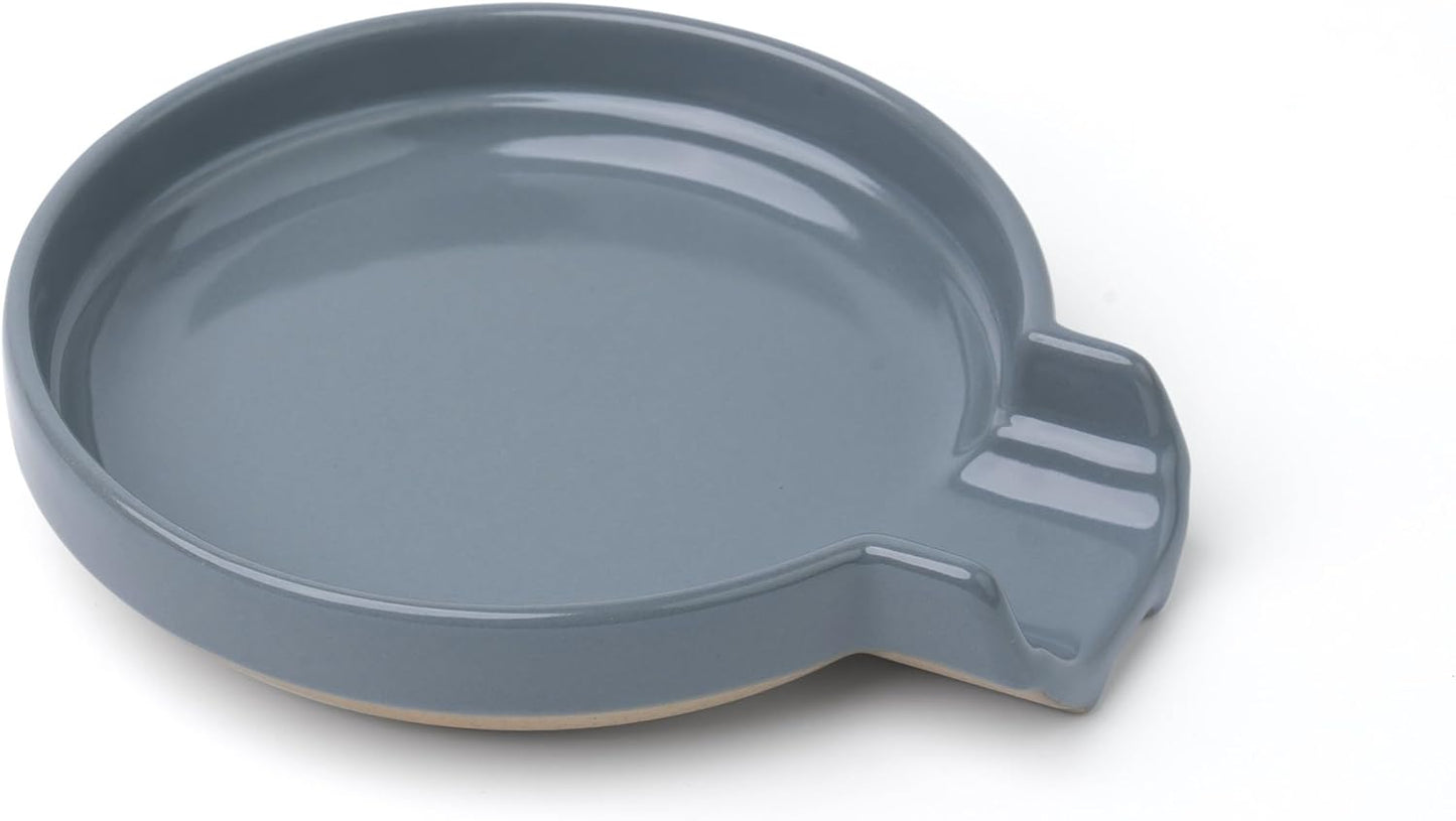 Oscar Ceramic Spoon Rest Minimalist Drip-Free – Heat-Resistant Utensil Holder for Stove, Countertop, or Coffee Bar – Glazed Stoneware Kitchen Spoon Tray – Dishwasher Safe – 5 Colors