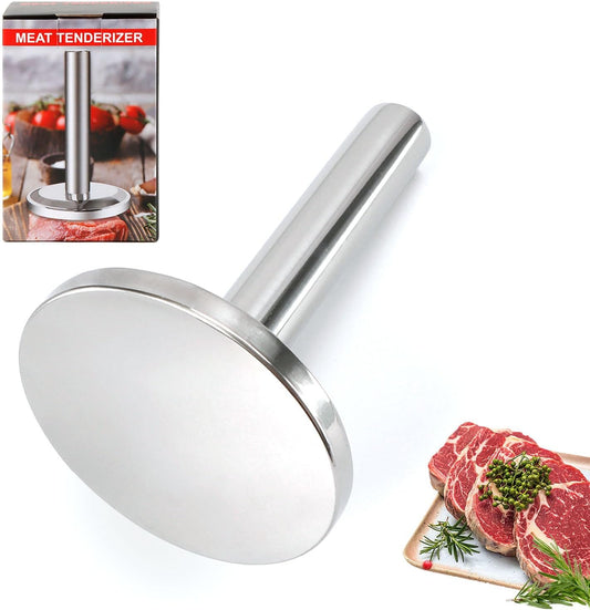 KAYCROWN Meat Tenderizer Hammer, Meat Pounder Flattener, Stainless Steel Kitchen Meat Mallet for Flattening Steak Beef Poultry, Meat Pounder Tenderizer, Chicken Flattener Tool