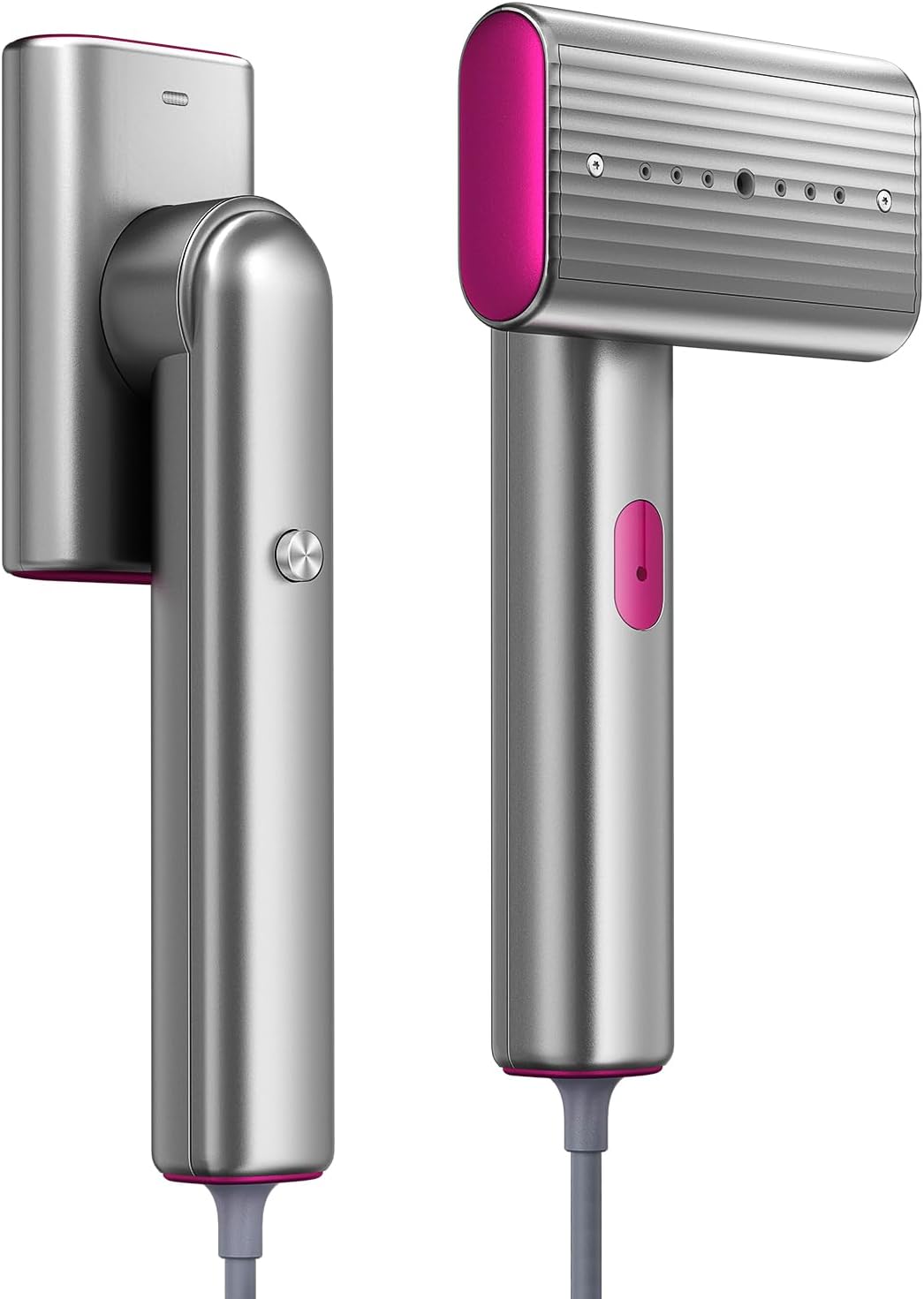 Steamer for Clothes, Portable Home & Travel Handheld Wrinkles Remover for Clothes, 15s Fast Heat-Up, 70ml Water Tank with Measuring Cup, Portable Garment Steamer for 120V Countries, Silver Gray