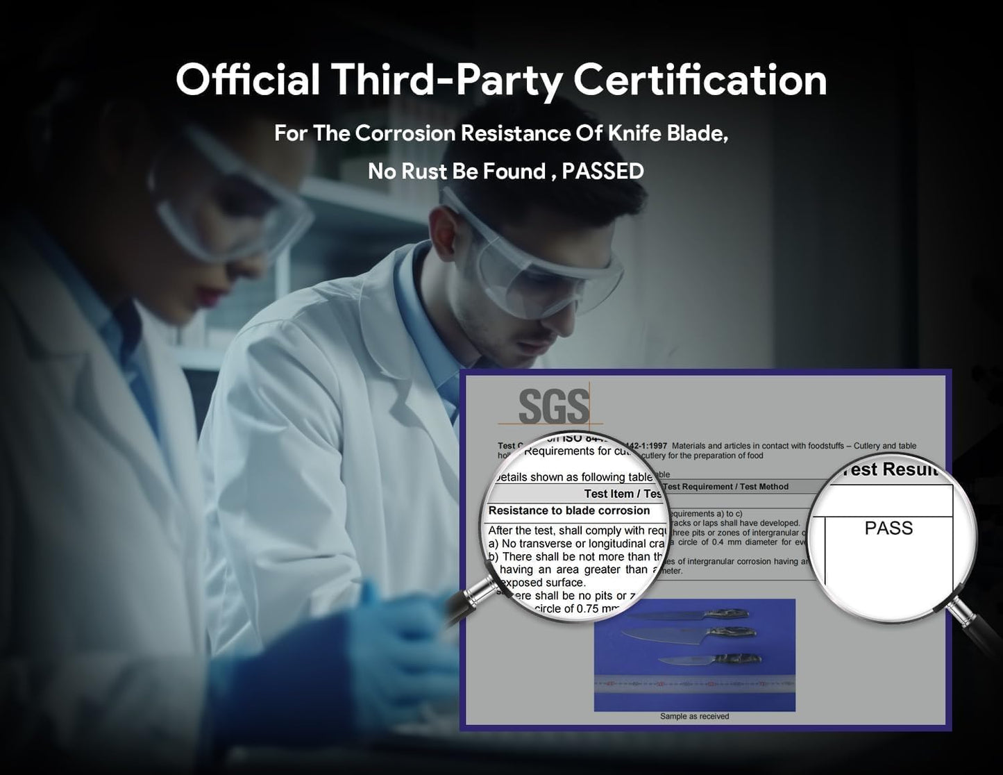 Knife Set for Kitchen 14 Pieces with Magnetic Block, German Razor Sharp High Carbon Stainless Steel Damascus Pattern, Full Tang Ergonomic Handle, Black Flowing Cloud Design