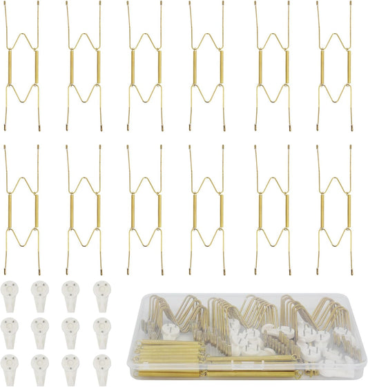 8 Inch Plate Hangers for The Wall Plate Hangers 12Pack Plate Wall Hangers for Display Invisible Decorative Plate Hooks for Hanging Stainless Steel