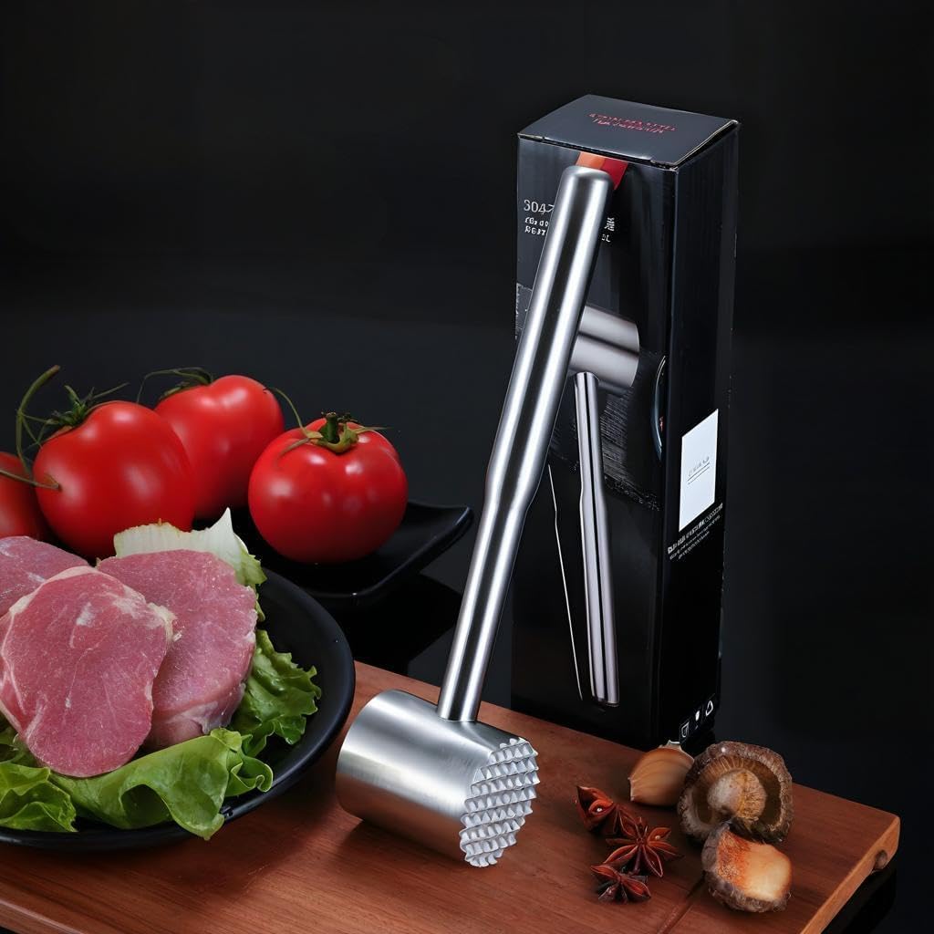 Premium Meat Tenderizer Mallet Tool for Kitchen Meat,Mallet Meat Hammer Meat Beater for Tenderizing and Flattening Meat,Meat Pounder Tenderizer for Pounding Meats, Nuts, Shellfish.
