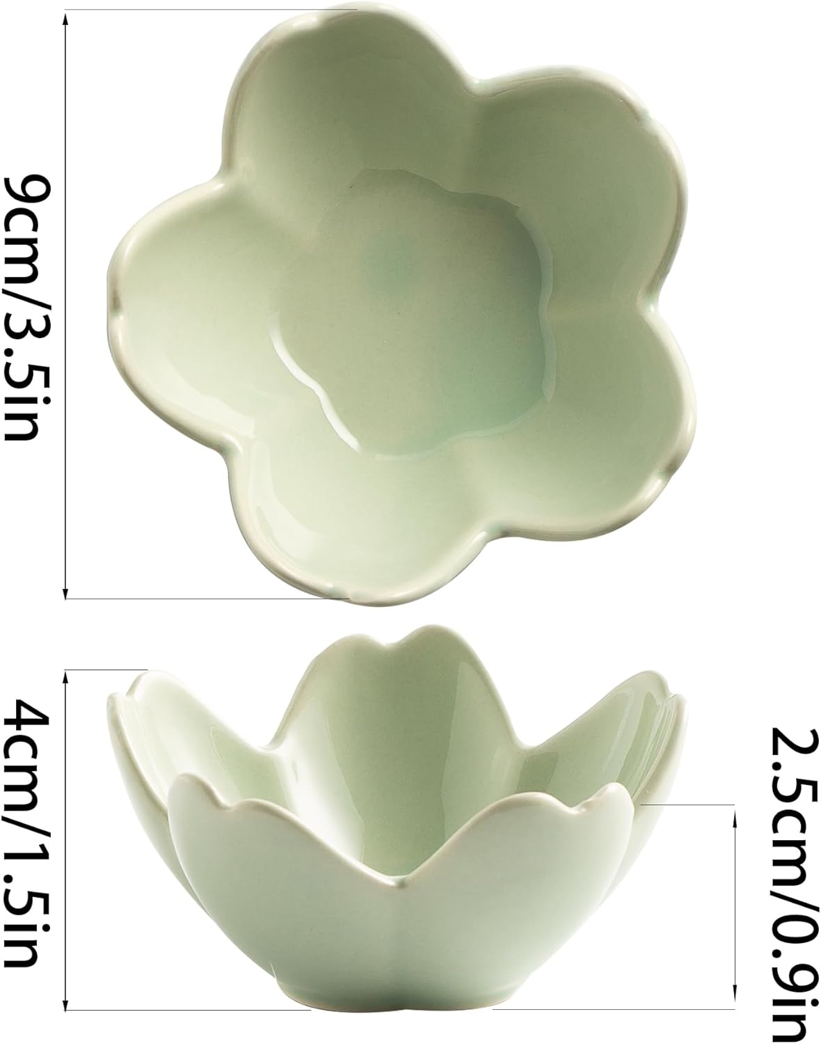 Flower Ring Holder Dish, Ceramic Jewelry Tray Dish, Small Trinket Dish, Jewelry Plate Bowl, Cute Jewlery Ring Holder Dish, Aesthetic Room Decor, Christmas Birthday Gifts for Women, 1 pack (green)