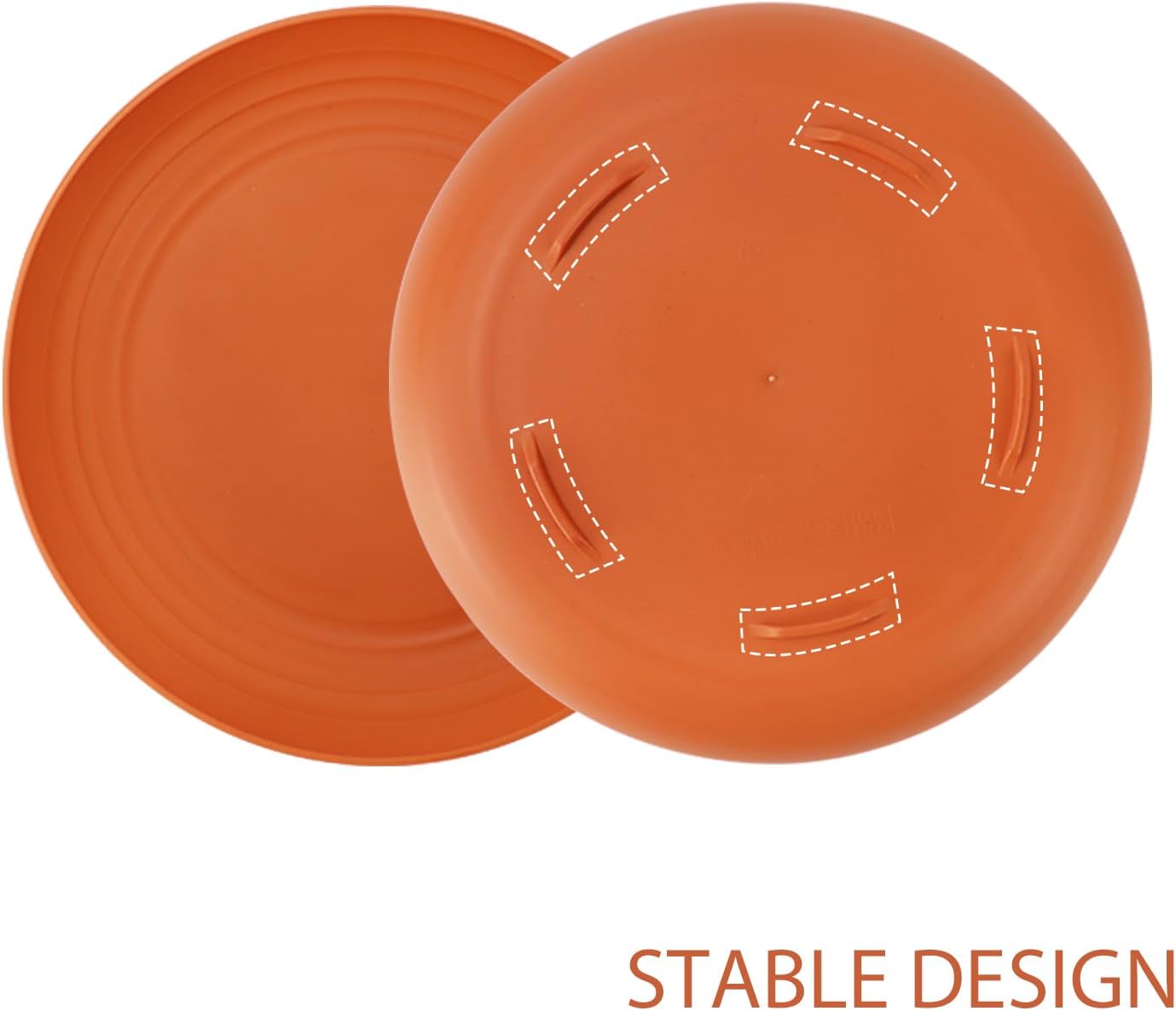 Wrova Large Wheat Straw Dinner Plates - 11 Inch Unbreakable Big Set of 8 - Dishwasher & Microwave Safe Plastic Plates - Deep Edge for Kitchen & Camping (Colorful)