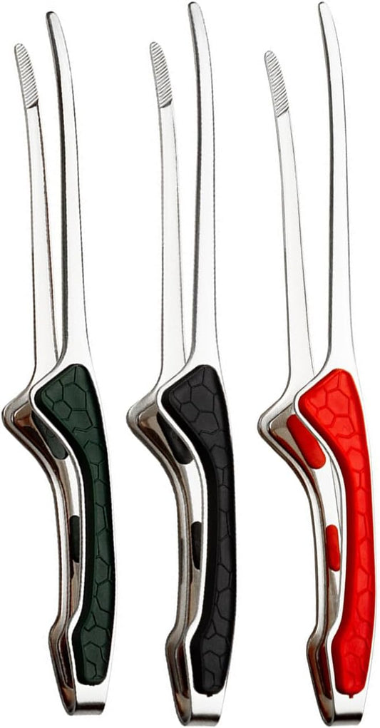 3Pcs 9.5Inch Barbecue Tongs - 304 Stainless Steel Kitchen Tongs with Non-Slip Comfort Grip, Heat Resistant & Dishwasher Safe, Golden - Multi-Purpose for Grill, Salad, Picnic & Cooking (Silver)