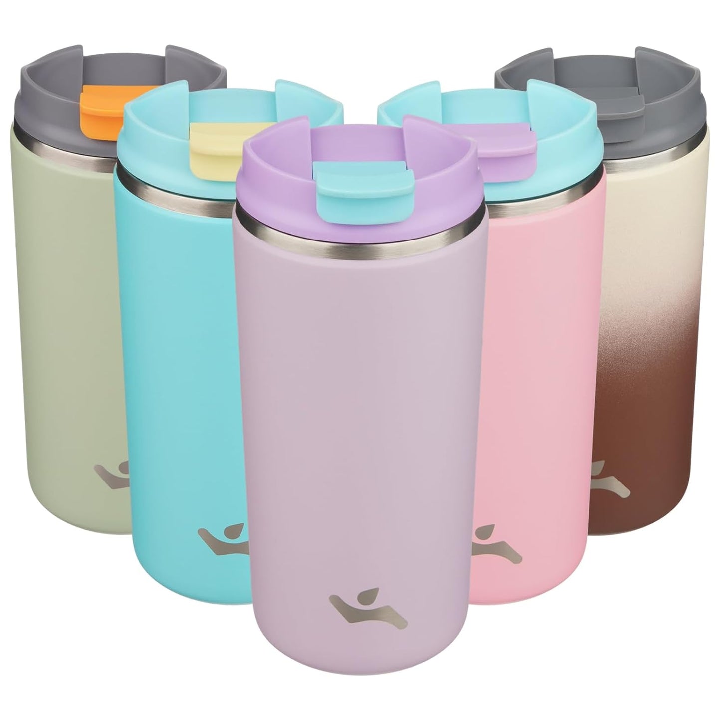 Tumbler with Lid, 12 oz Travel Coffee Mug Double Wall Vacuum Stainless Steel Thermal Metal Cup Insulated Water Bottle,Lavender