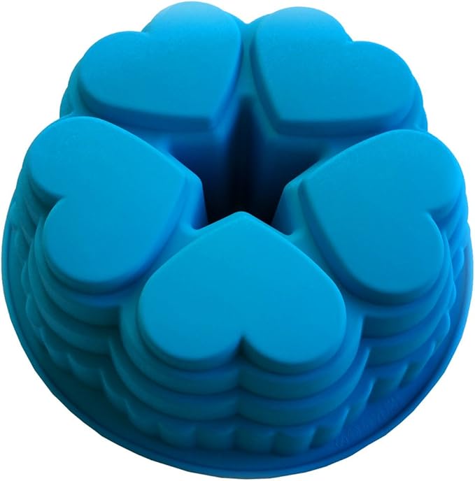 FantasyDay 9.5'' Love Heart Cake Mold Silicone Baking Molds Party Cake Bakeware for Your Birthday Dessert, Cake, Bread, Tart, Pie, Flan and More #5