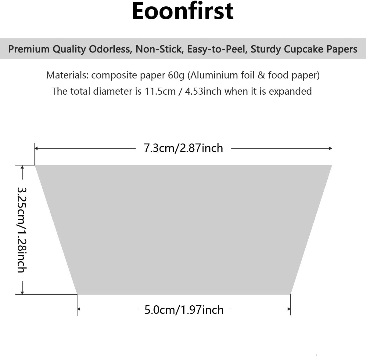 Eoonfirst Silver Foil Cupcake Case Liners Baking Muffin Paper Cups 198 Pcs