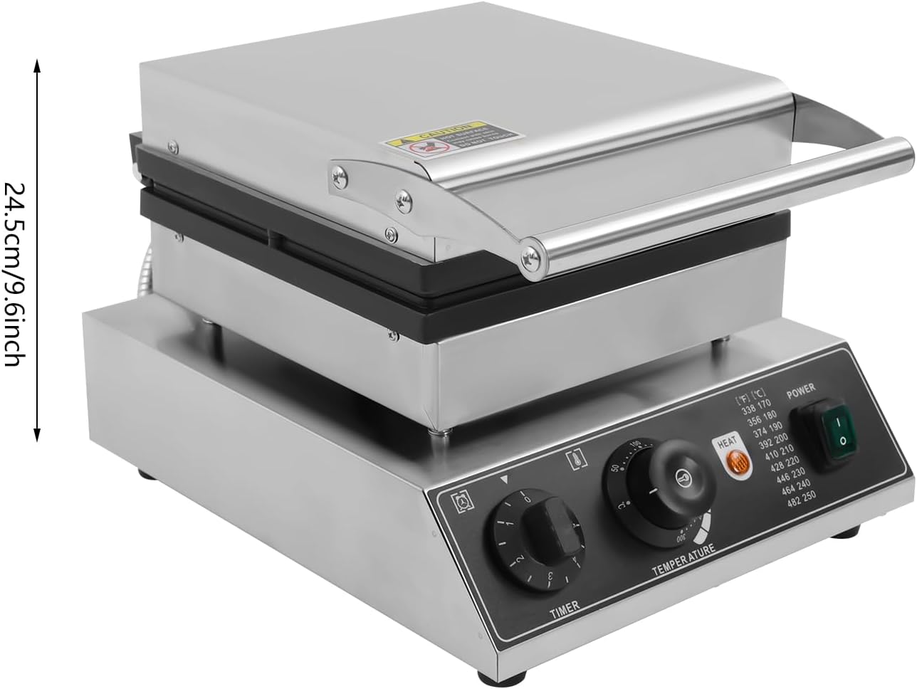 Commercial Waffle Maker, 1750W Electric Waffle Bowl Maker, Stainless Steel Waffle Making Machine with 4 Molds & Practical Handle for Restaurant Bakery Snack Bar Family