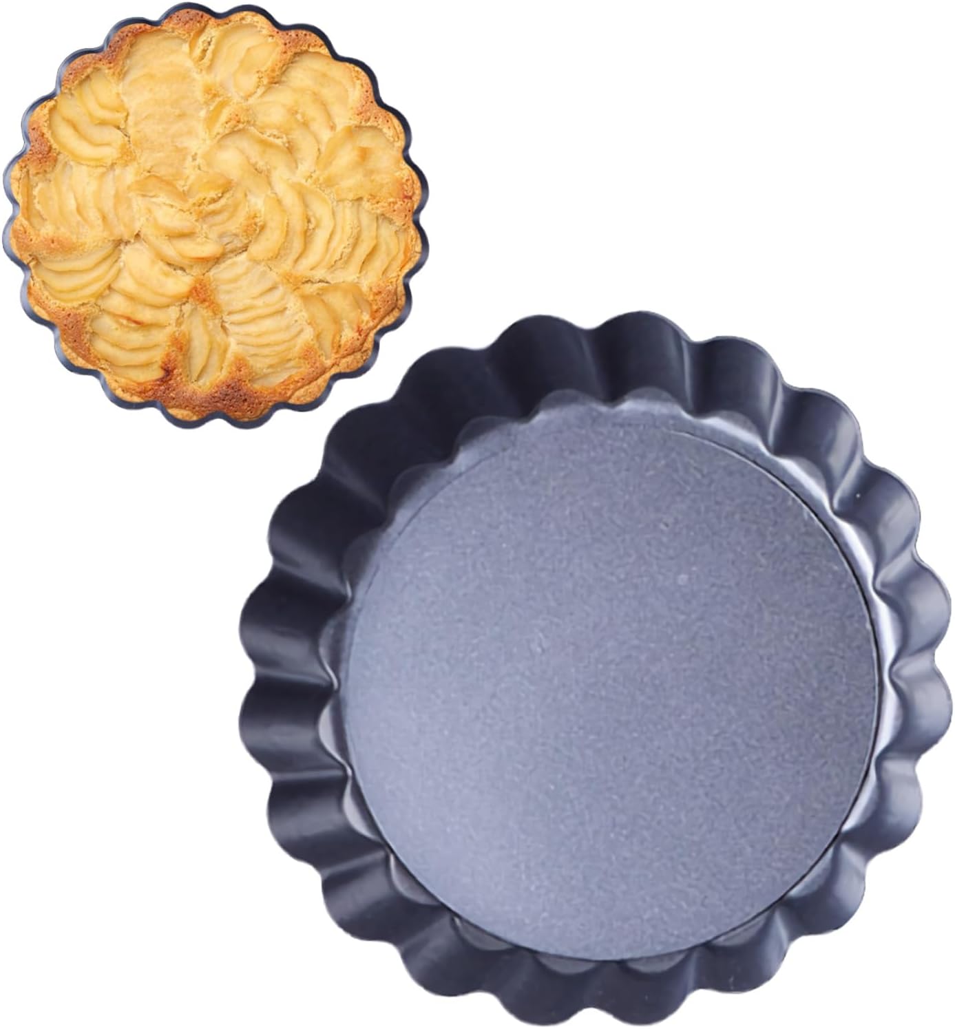 Metal Tart Pan，Tart Pans with Removable Bottoms，Tart Pans for Baking (4 Inch)