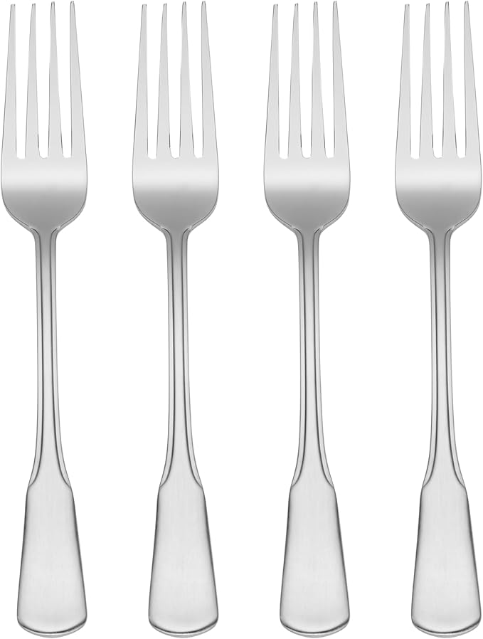 Oneida Flatware Colonial Boston Dinner Forks, Set of 4,Silver
