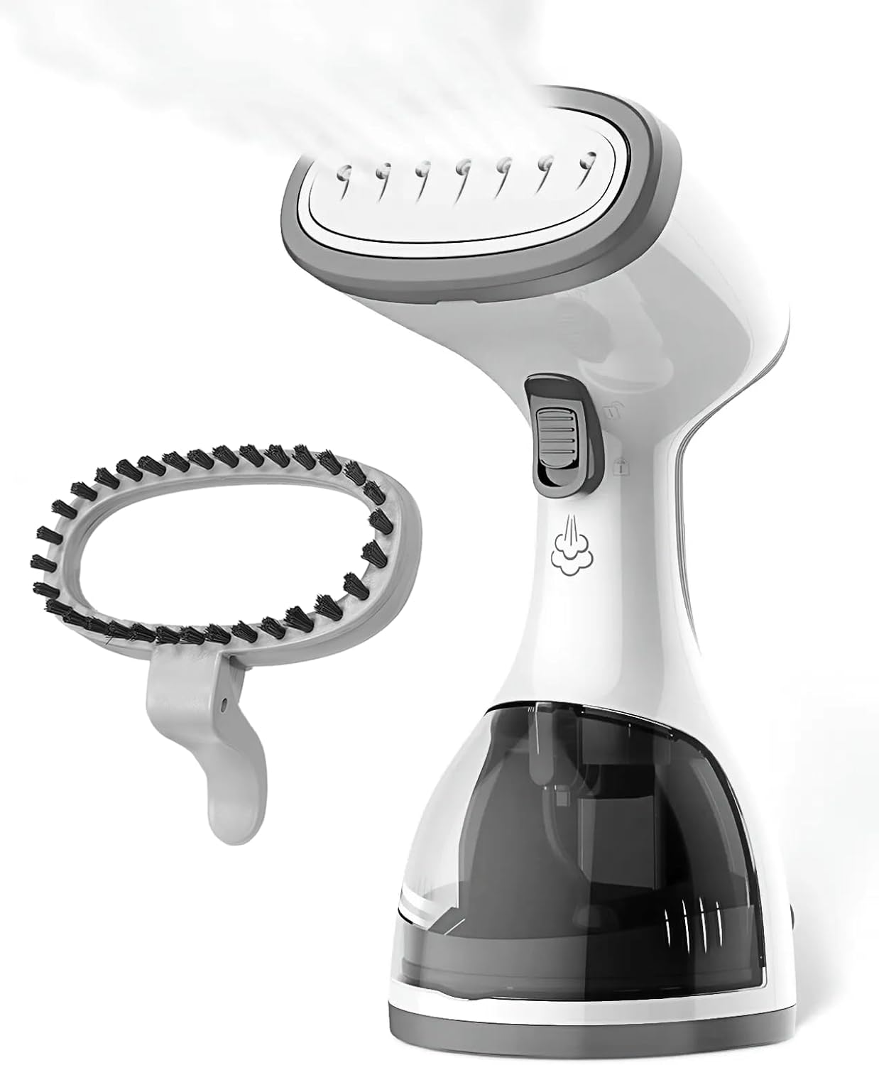 Steamer for Clothes 1500W，30S Fast Heat Plancha a Vapor Para Ropa, 260ML Water Tank Clothing Garment Fabric Iron Travel Steamer Handheld Portable for Wrinkles (Grey)