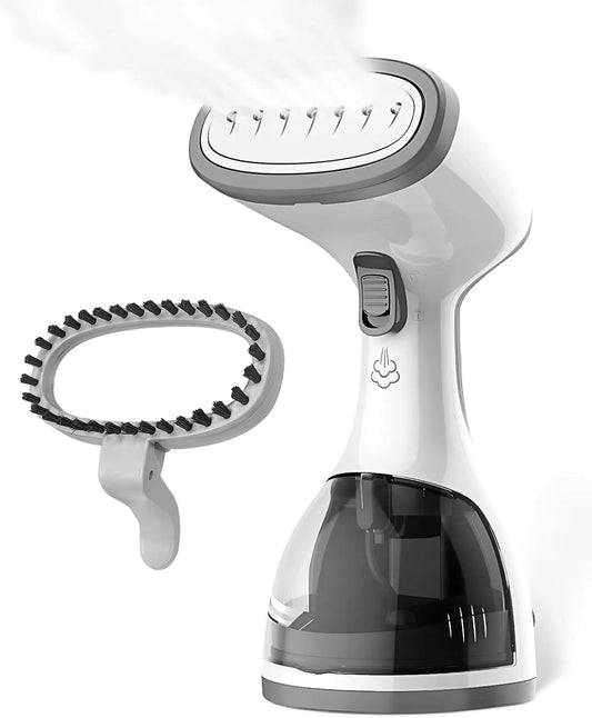 Steamer for Clothes 1500W，30S Fast Heat Plancha a Vapor Para Ropa, 260ML Water Tank Clothing Garment Fabric Iron Travel Steamer Handheld Portable for Wrinkles (Grey)