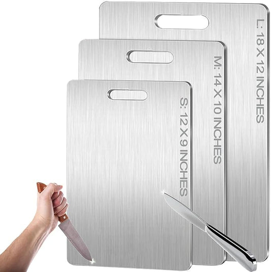 Katuchef Titanium Cutting Board, 2025 Pure Cut TitanIum Cutting Boards for Kitchen, Safe Durable Extra Large Cutting Board for Meat Fruit Vegetable (L: 13.35 * 9in)