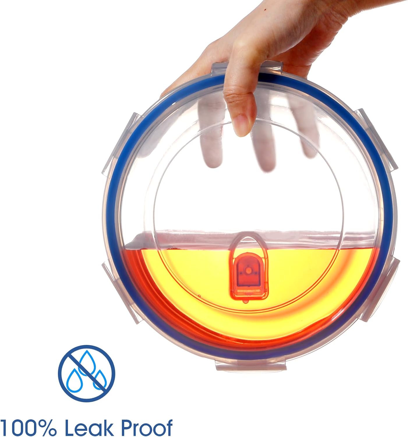 NUTRIUPS 1.6L Glass Food Storage Containers, Round Meal Prep Containers, Glass Bowls With Lid