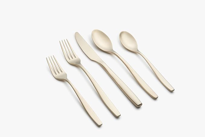 Cambridge Silversmiths Averie Champagne Satin 20-Piece Flatware Set, Service for 4
