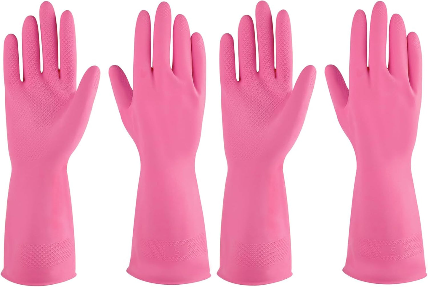 Rubber gloves dishwashing 2 or 4 Pairs for Kitchen,Cleaning gloves for household Reuseable.