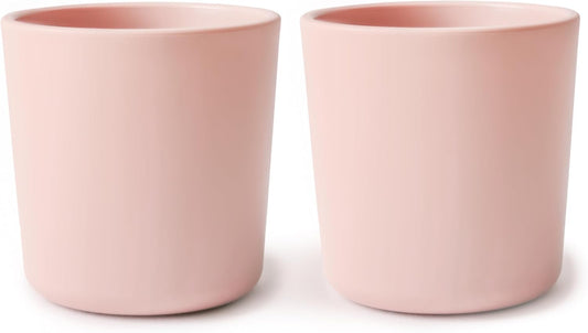 mushie Dinnerware Cups For Kids | Made in Denmark, Set of 2 (Blush)