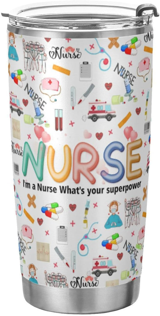 JUDIAN Nurse Tumblers - 20oz Coffee Travel Mug Gifts for Women