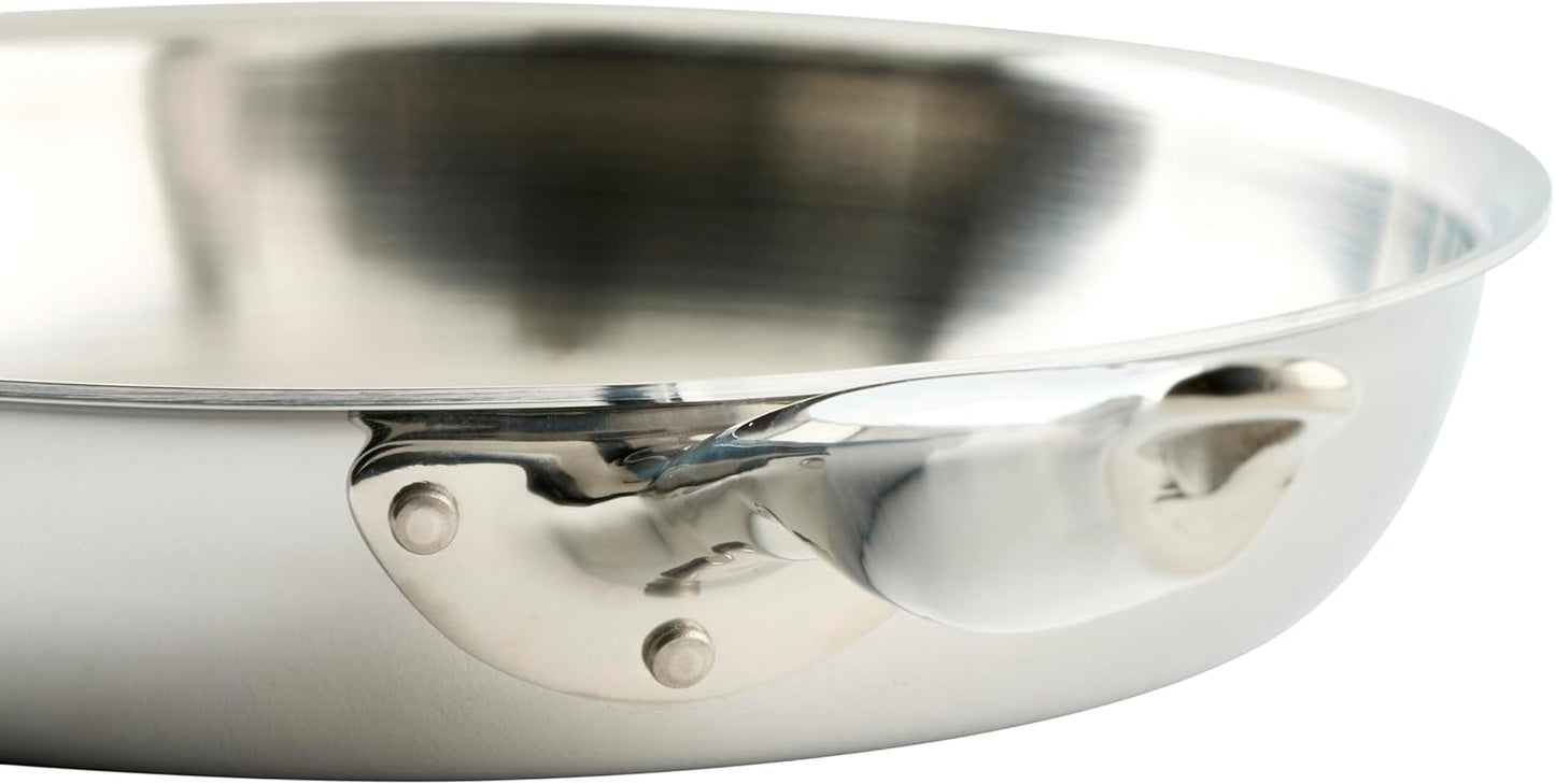 WINCO Tri-Ply Frying Pan, Silver