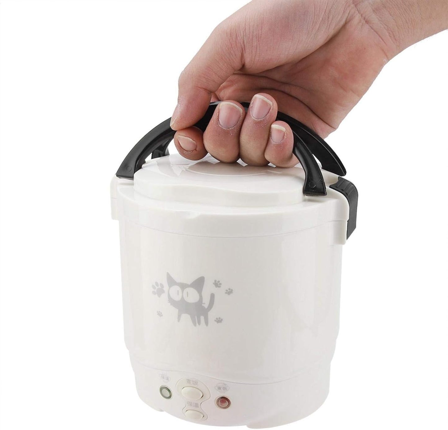 Joyzan Mini Rice Cooker for Car, Small Portable Travel Food Steamer Electric Multifunctional Lunch Box Non Stick Automatic Pot Cooking Heating Keep Warm Function Camping Noodles Soup Vegetable 1L 12V