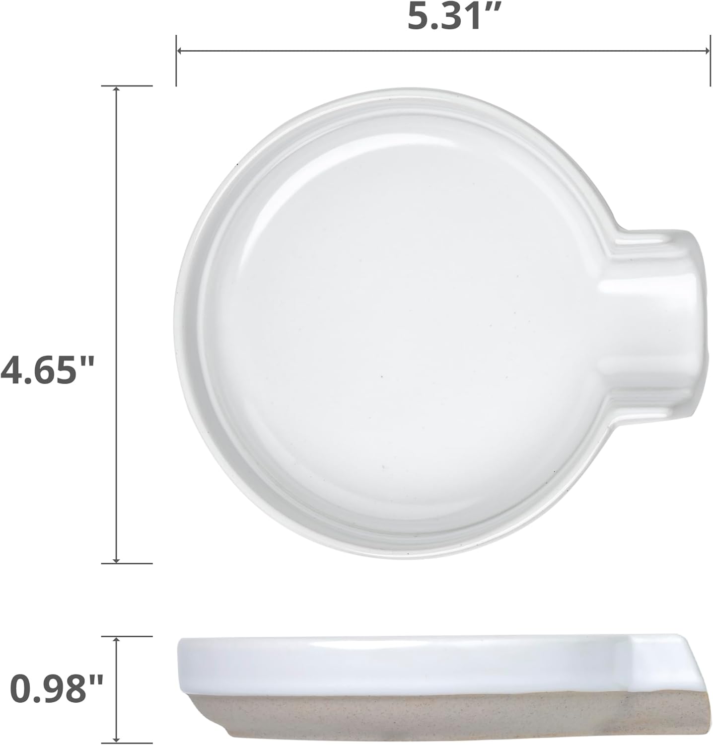 Oscar Ceramic Spoon Rest Minimalist Drip-Free – Heat-Resistant Utensil Holder for Stove, Countertop, or Coffee Bar – Glazed Stoneware Kitchen Spoon Tray – Dishwasher Safe – 5 Colors