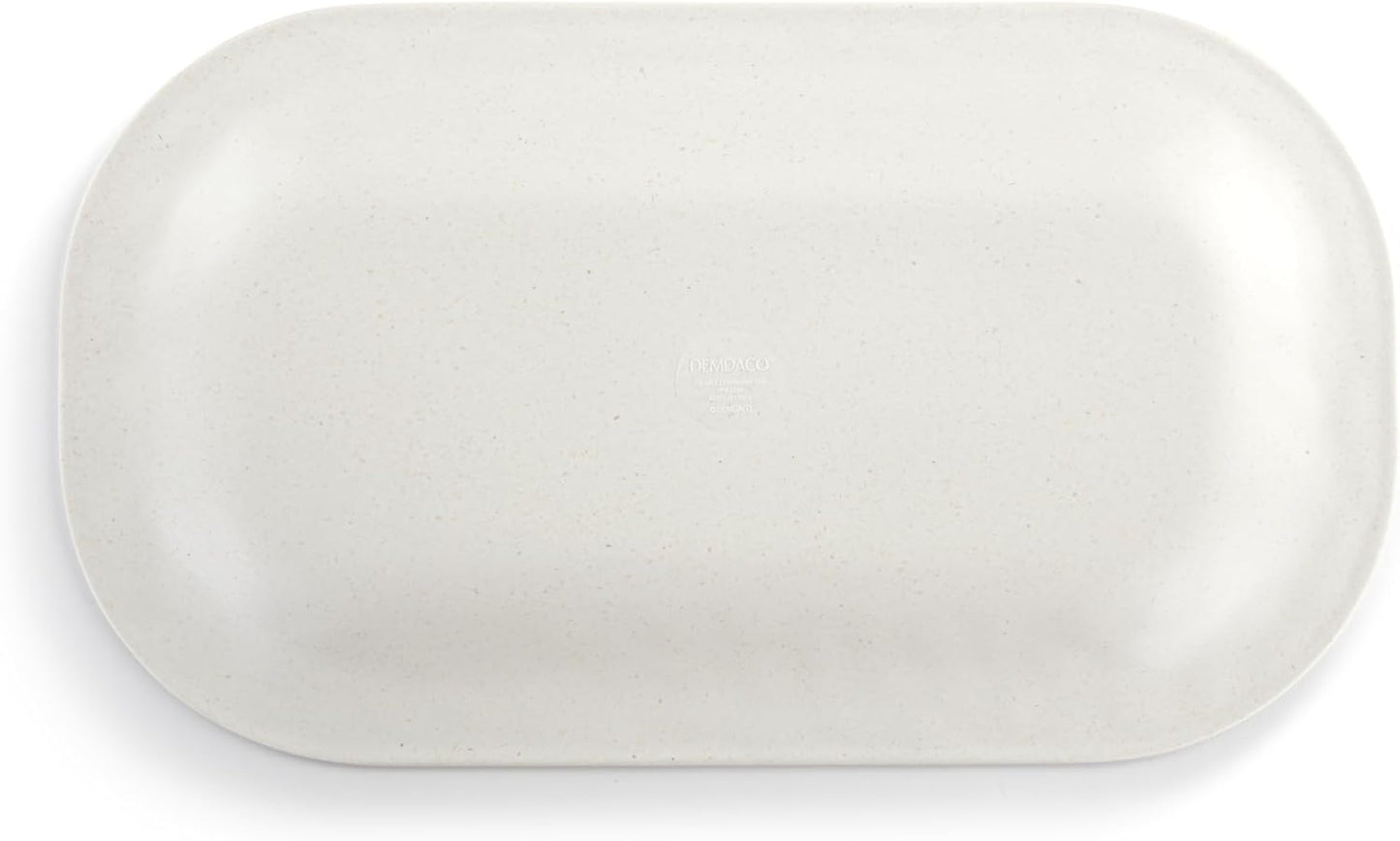 DEMDACO Rectangular Serving Tray Party Platter for Snacks and Appetizers Large 9 x 16 Inch Melamine Cherry Blossom