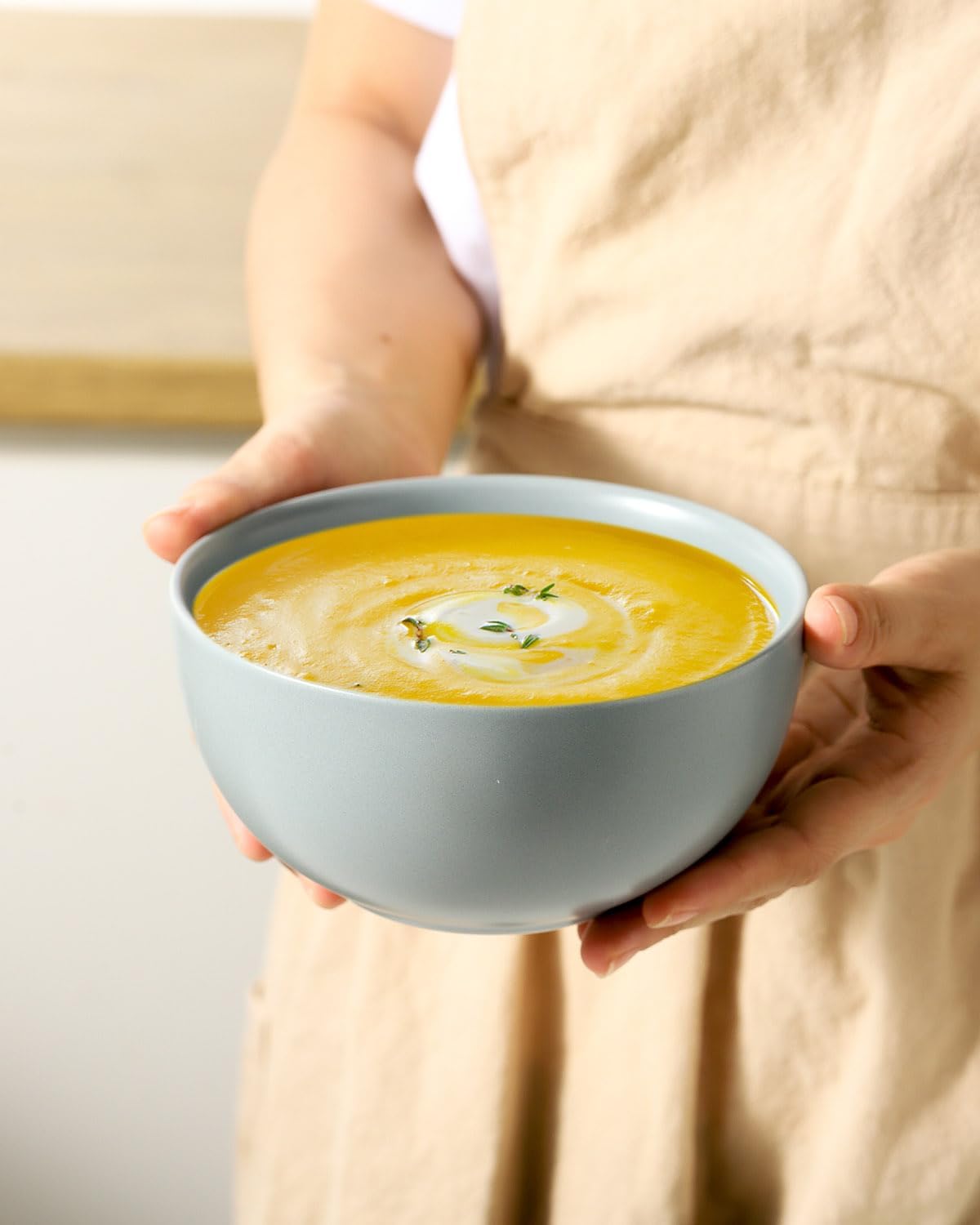 Cereal Bowls Set of 4, 24 oz Bowls for Kitchen, Ceramic Bowls for Salad, Fruit, Breakfast, Dessert, Stoneware Soup Bowls, Dishwasher & Microwave Safe, Pebble Gray