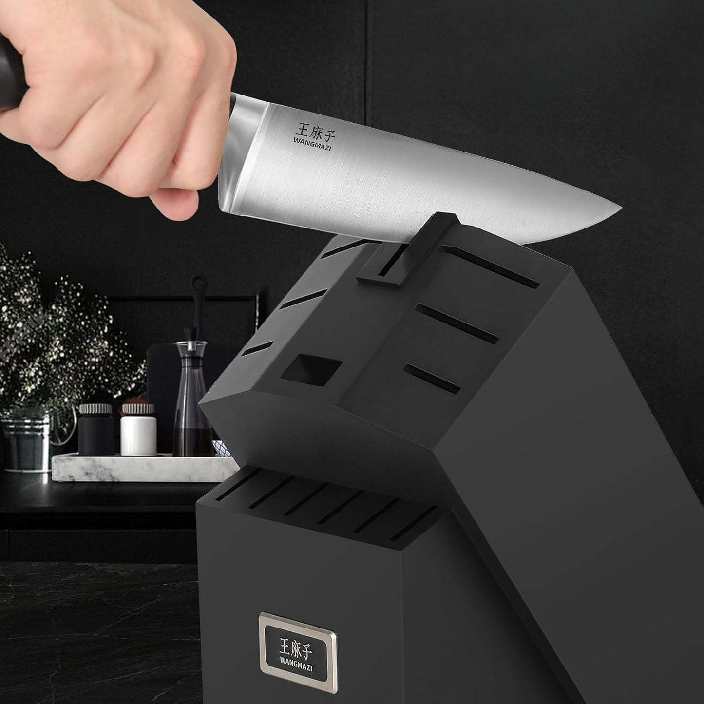 Premium Chef Knife Set,High Carbon Stainless Steel Ergonomic Rivet Handle,Sharp Knife Set for Kitchen,Hundreds of Years of Masterful Craftsmanship(Black,15PCS)